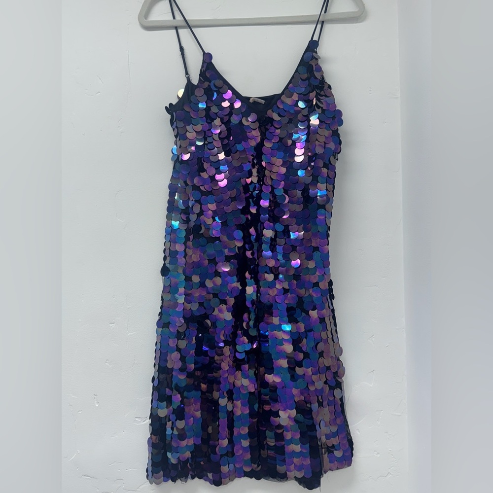 Miami Black and Purple Sequin Dress